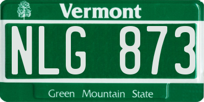 VT license plate NLG873