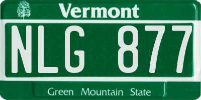 VT license plate NLG877
