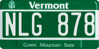 VT license plate NLG878