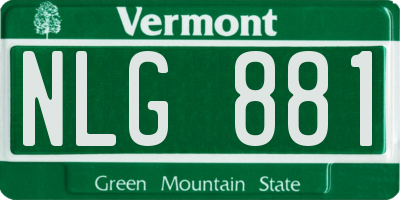 VT license plate NLG881
