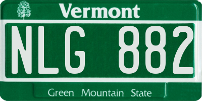 VT license plate NLG882