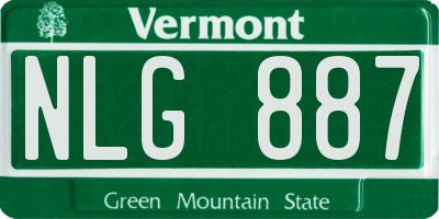 VT license plate NLG887