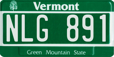 VT license plate NLG891