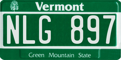 VT license plate NLG897