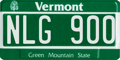 VT license plate NLG900
