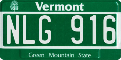 VT license plate NLG916