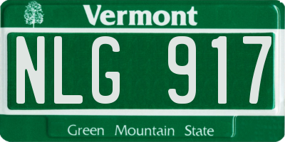 VT license plate NLG917