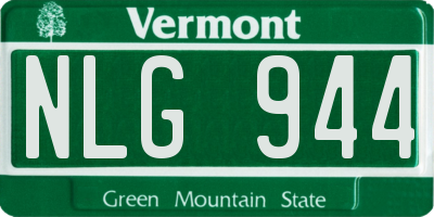 VT license plate NLG944