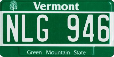 VT license plate NLG946