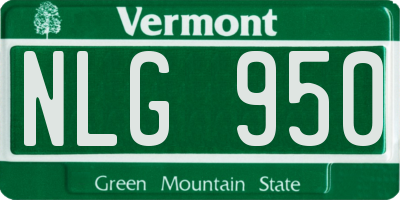 VT license plate NLG950