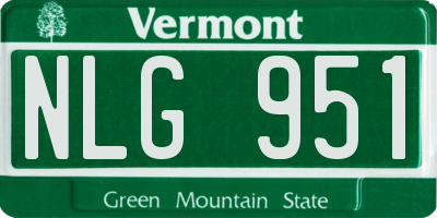 VT license plate NLG951