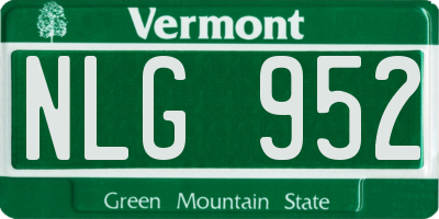 VT license plate NLG952