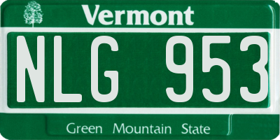 VT license plate NLG953