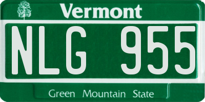 VT license plate NLG955