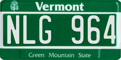 VT license plate NLG964
