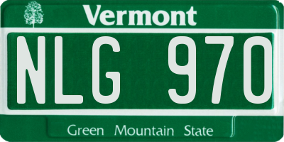VT license plate NLG970