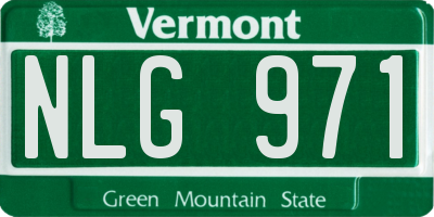 VT license plate NLG971