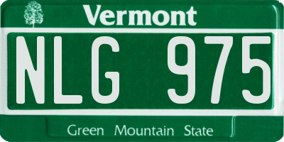 VT license plate NLG975