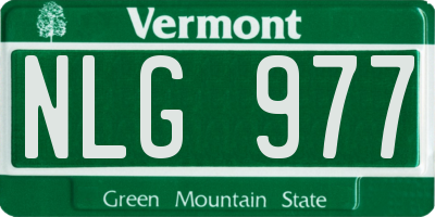 VT license plate NLG977