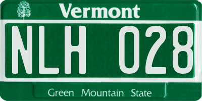 VT license plate NLH028