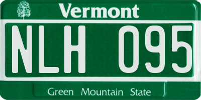 VT license plate NLH095