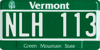 VT license plate NLH113
