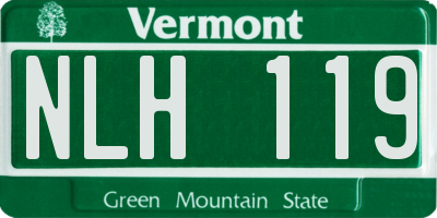 VT license plate NLH119