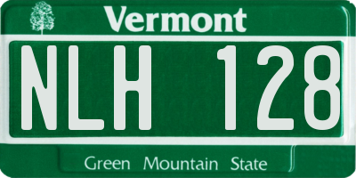 VT license plate NLH128
