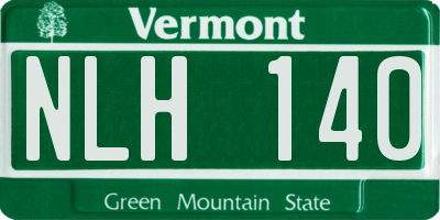 VT license plate NLH140
