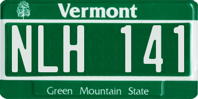 VT license plate NLH141