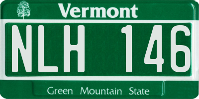 VT license plate NLH146