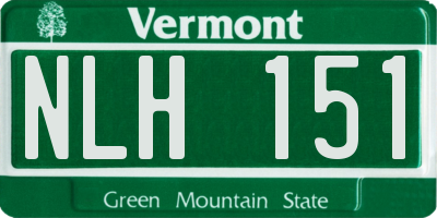 VT license plate NLH151
