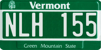 VT license plate NLH155