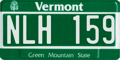 VT license plate NLH159