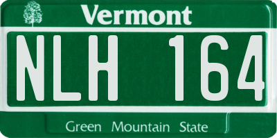VT license plate NLH164