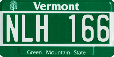 VT license plate NLH166