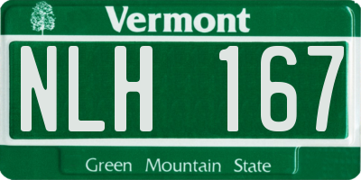 VT license plate NLH167