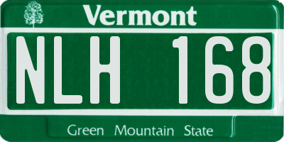 VT license plate NLH168