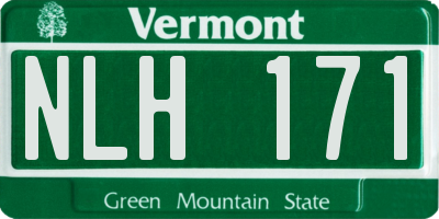 VT license plate NLH171
