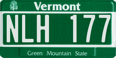 VT license plate NLH177