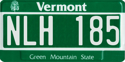VT license plate NLH185