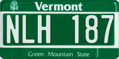 VT license plate NLH187