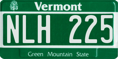 VT license plate NLH225
