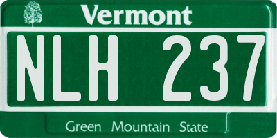 VT license plate NLH237