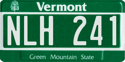 VT license plate NLH241