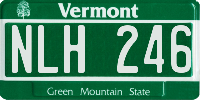 VT license plate NLH246