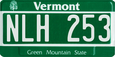 VT license plate NLH253