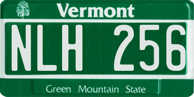 VT license plate NLH256