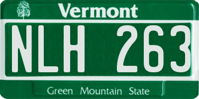 VT license plate NLH263