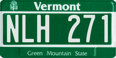 VT license plate NLH271